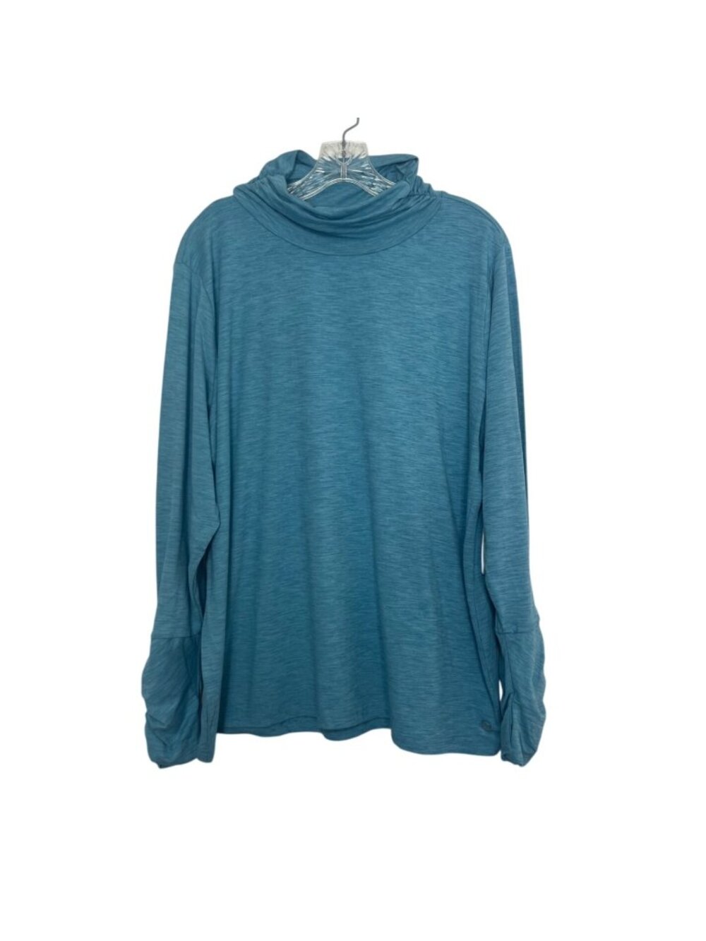 Jones New York Sport Long Sleeve Cowl Neck Top 1X New Blue Activewear
